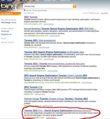 SEO Bing Results Image SEO Bing Results Image