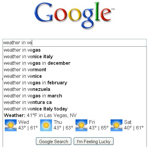 weather search google